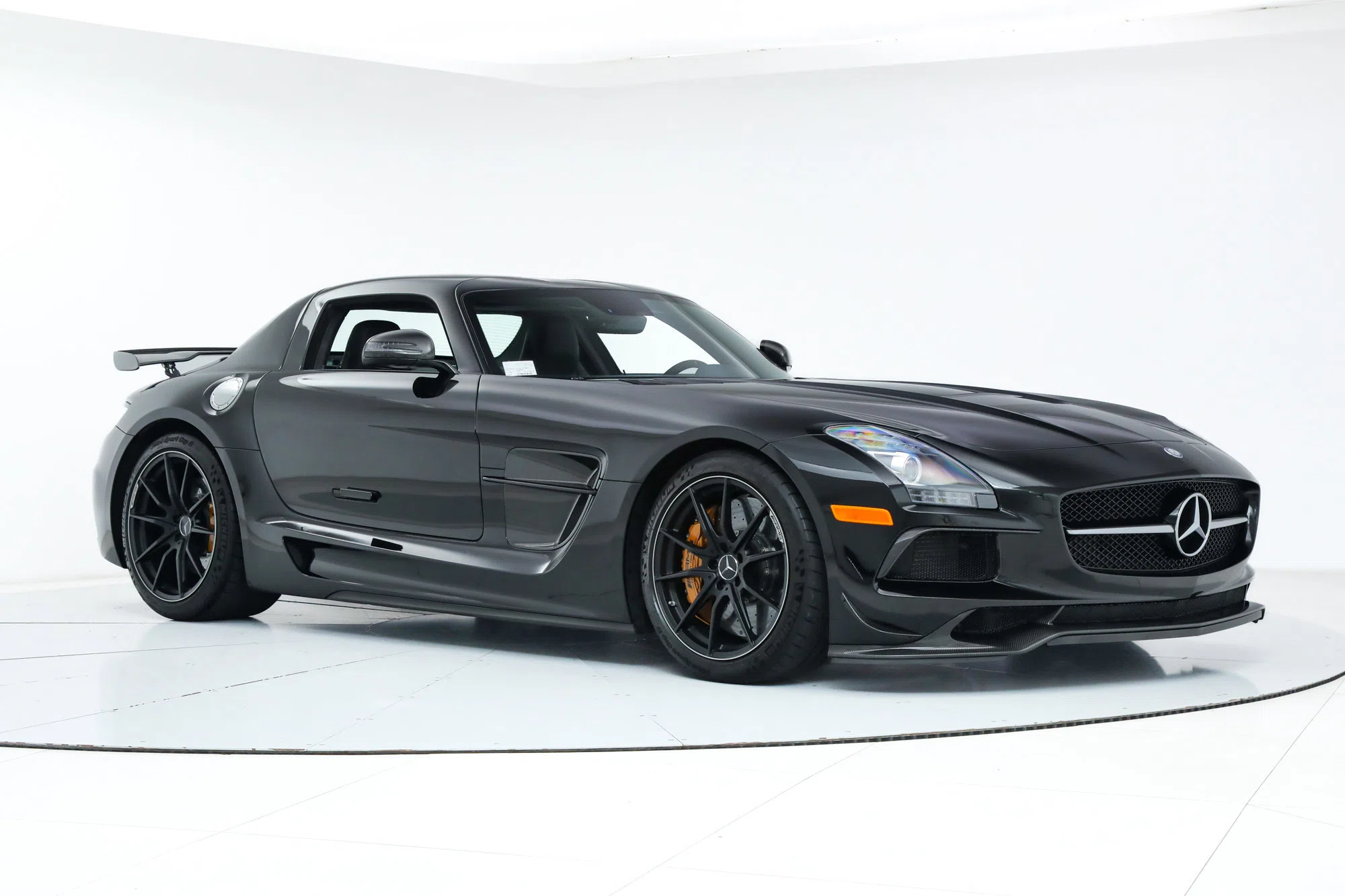 2014 SLS AMG Black Series for sale, front three-quarter view, Black