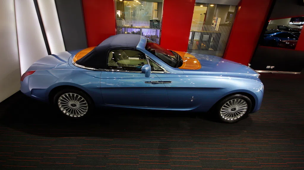 2008 ROLLS-ROYCE Phantom Drophead Pininfarina for sale, exterior, Blue