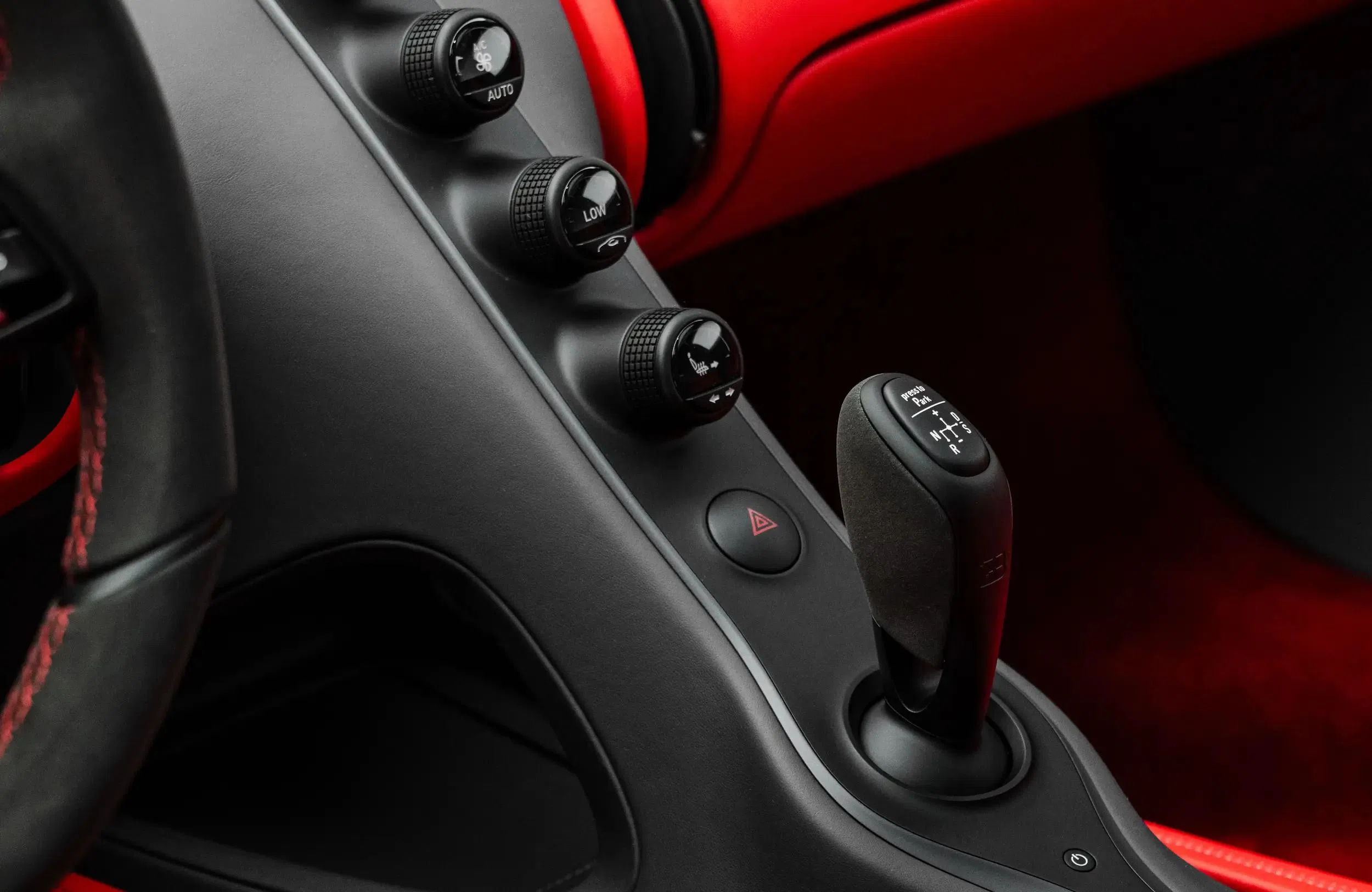 2023 Bugatti Chiron Super Sport interior, center console, Red