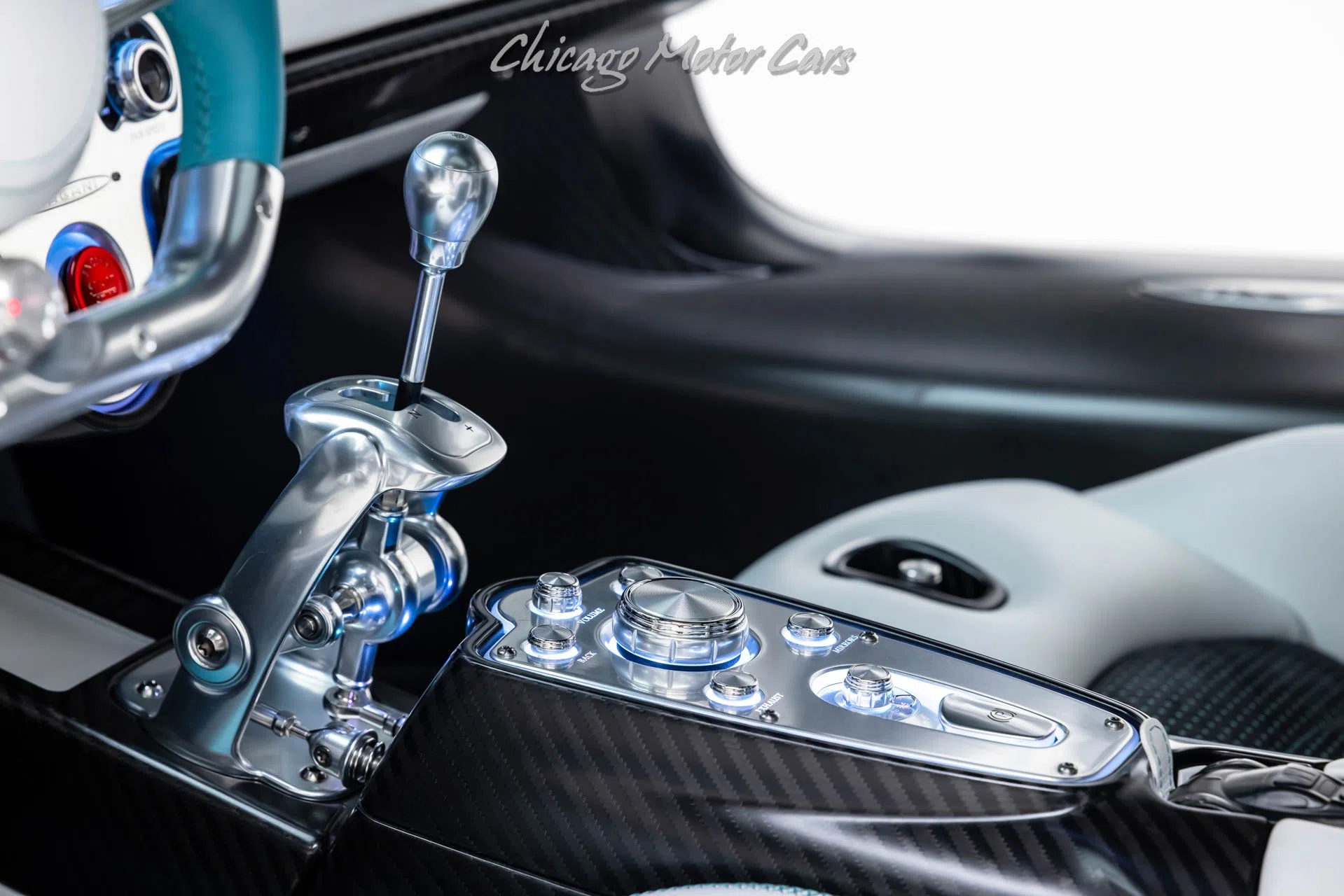 2024 Pagani Utopia interior, center console, White