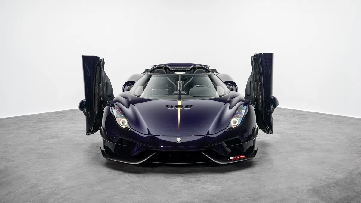 2019 Koenigsegg Regera for sale, exterior, Purple Carbon