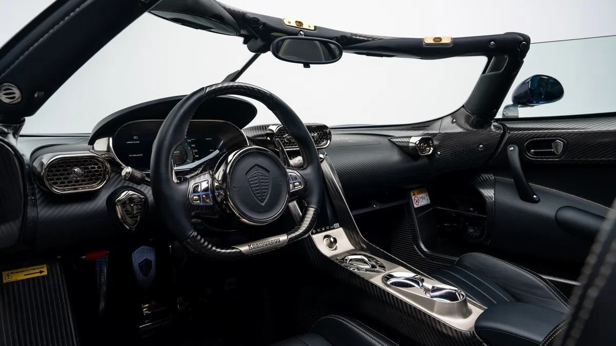 2019 Koenigsegg Regera interior, dashboard, Black