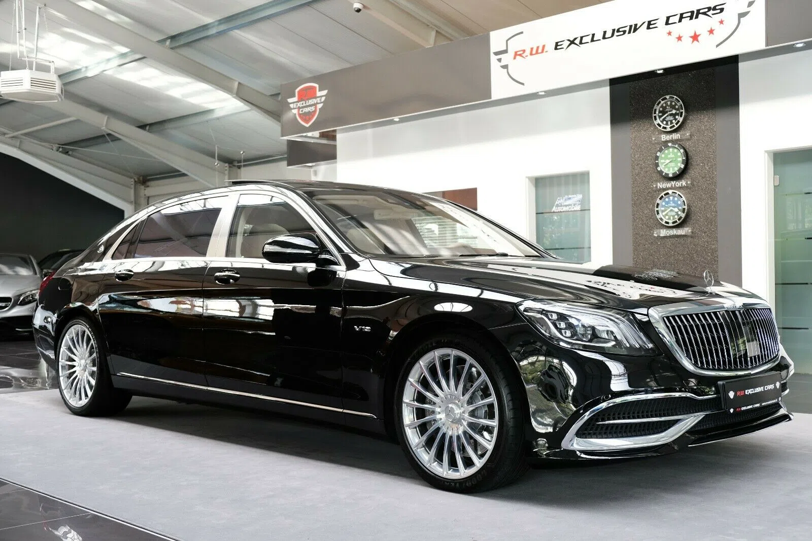 2017 Mercedes-Maybach S 650 for sale, front three-quarter view, Black