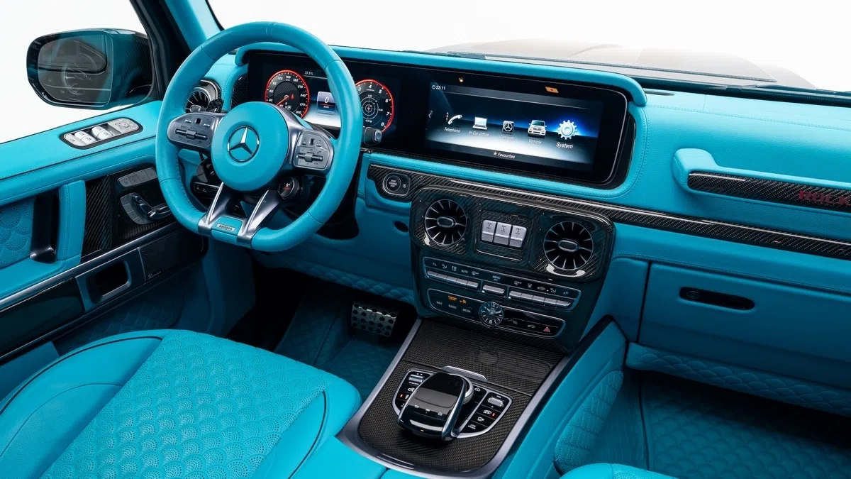 2022 BRABUS G 900 Rocket Edition interior, dashboard, Blue