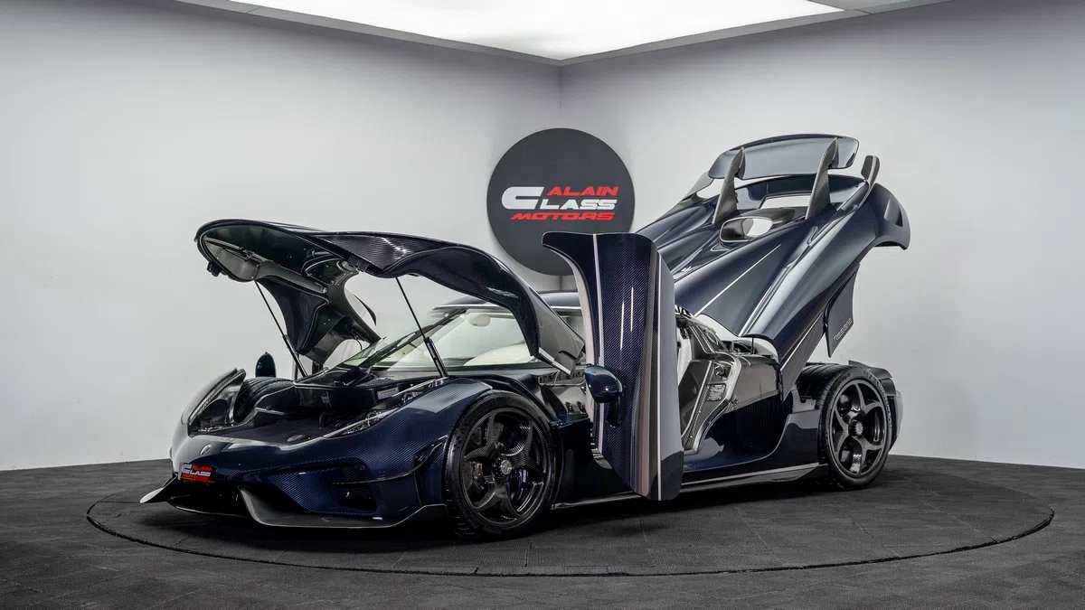 2019 Koenigsegg Regera for sale, exterior, Exposed Blue Carbon