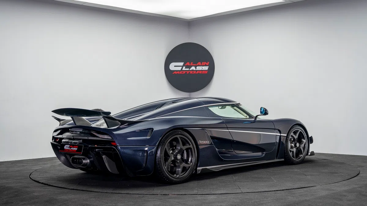 2019 Koenigsegg Regera for sale, exterior, Exposed Blue Carbon