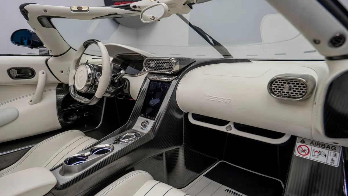 2019 Koenigsegg Regera interior, dashboard, Beige
