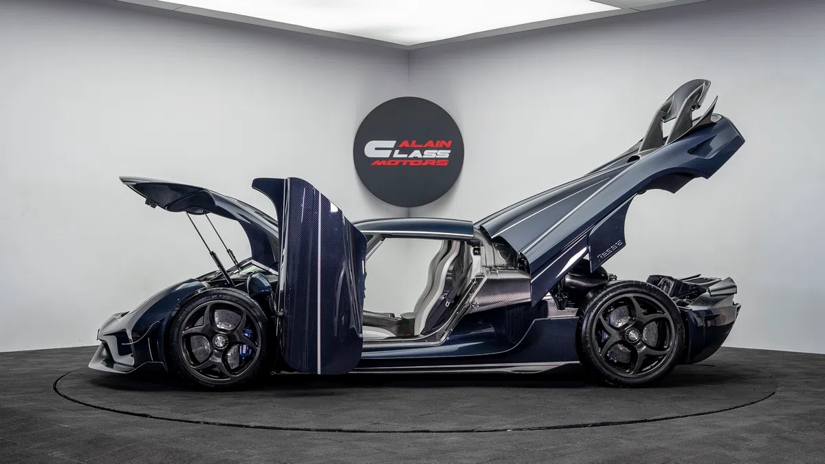 2019 Koenigsegg Regera for sale, exterior, Exposed Blue Carbon