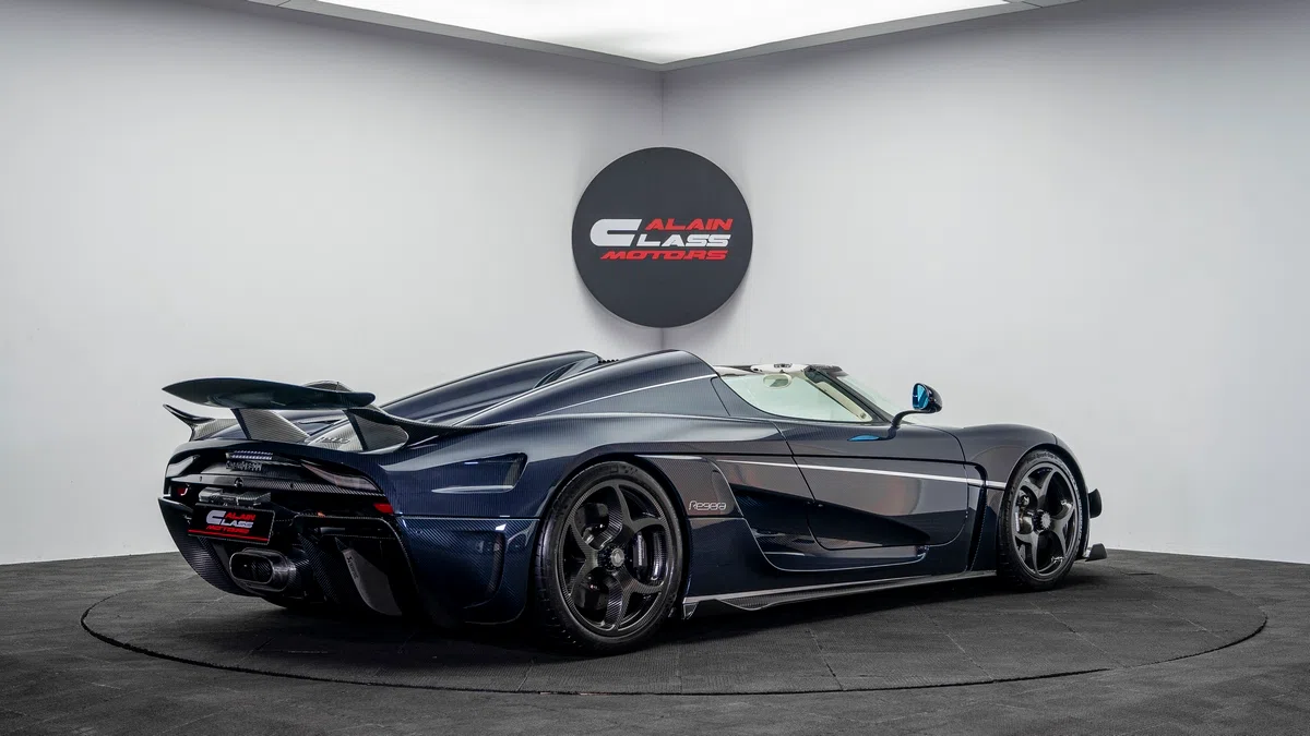 2019 Koenigsegg Regera for sale, exterior, Exposed Blue Carbon