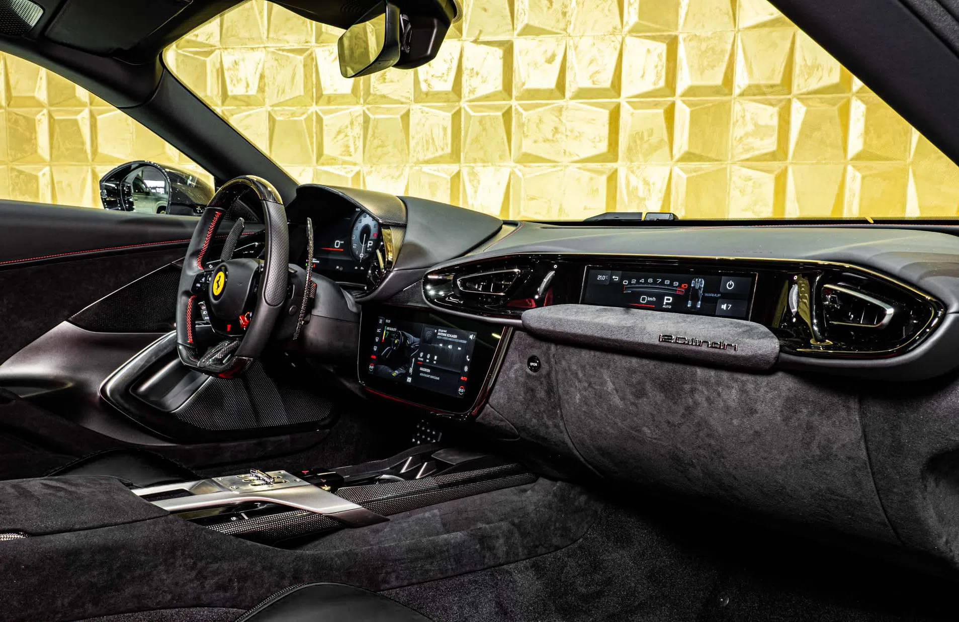 2025 Ferrari 12Cilindri interior, dashboard, Leather Black