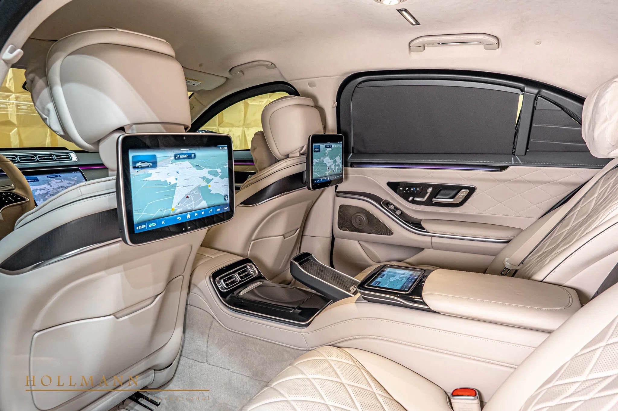 2022 Mercedes-Benz S 680 Guard VR10 interior, seats, Beige