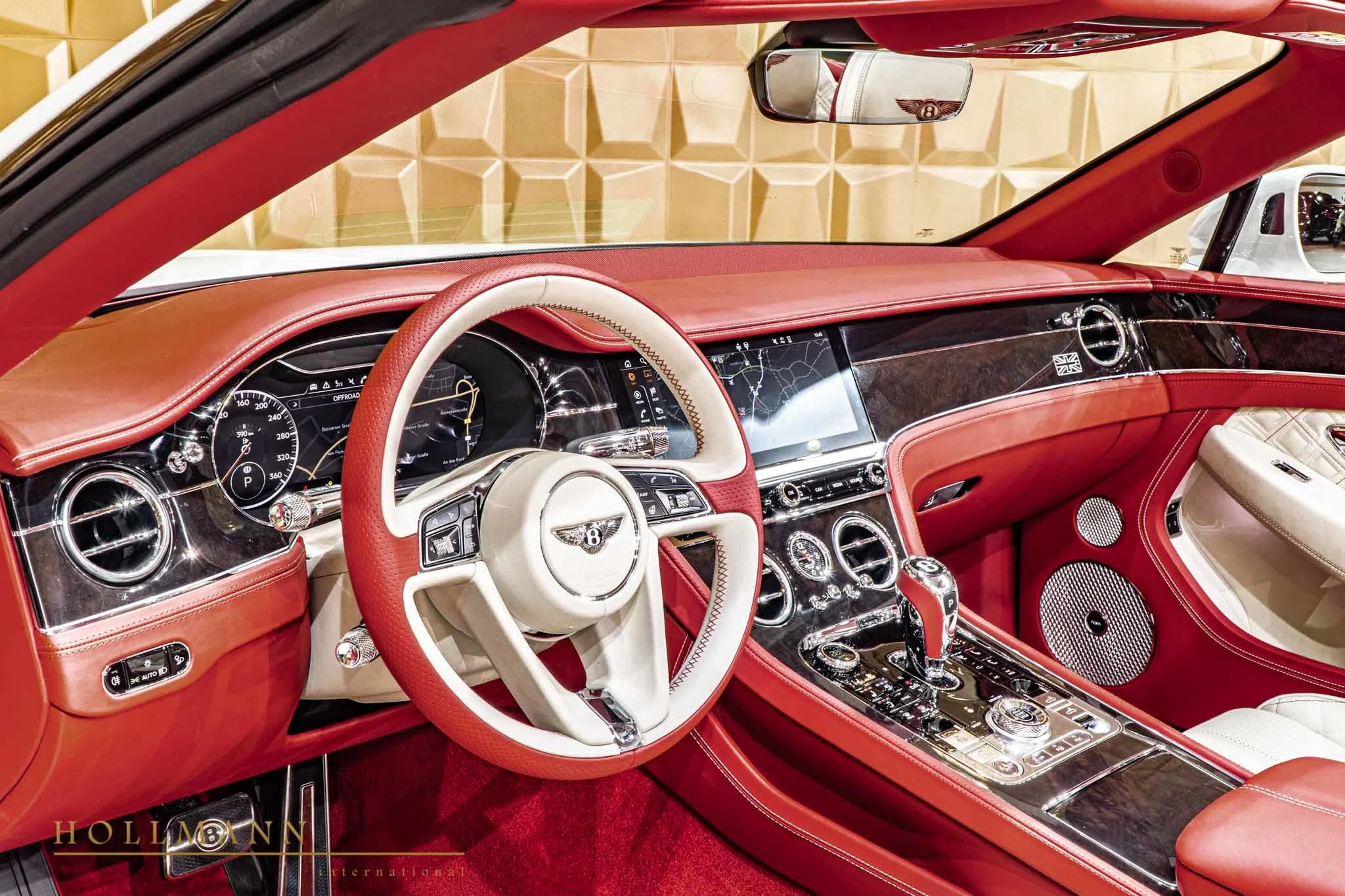 2020 Bentley Continental GTC FIRST EDITION interior, dashboard, Linen & Hotspur Split