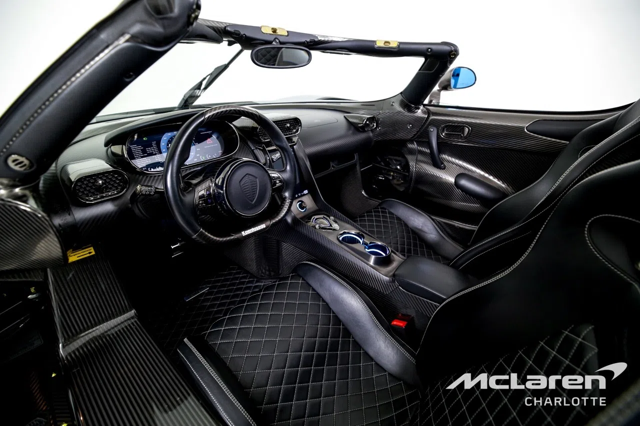 2020 Koenigsegg Regera interior, dashboard, Black