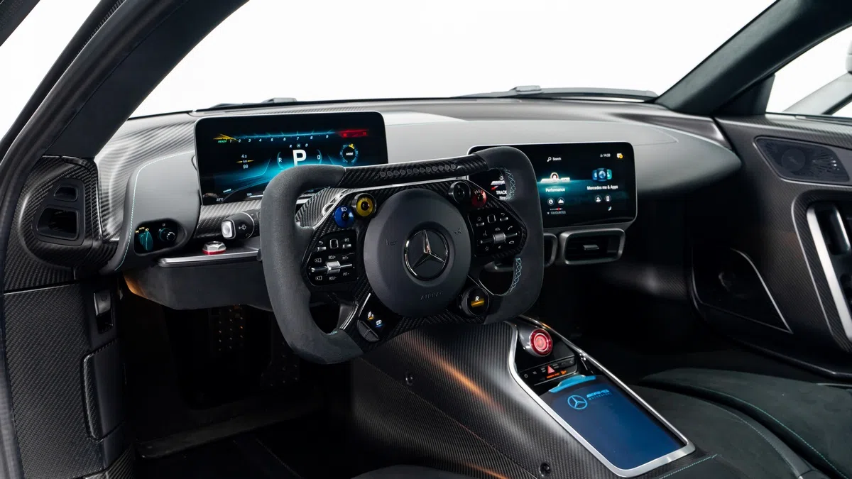 2023 AMG One interior, dashboard, Black