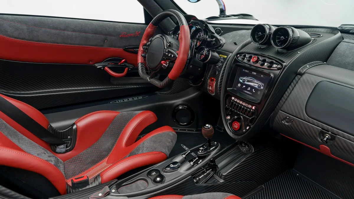 2020 Pagani Huayra Roadster BC interior, dashboard, Black