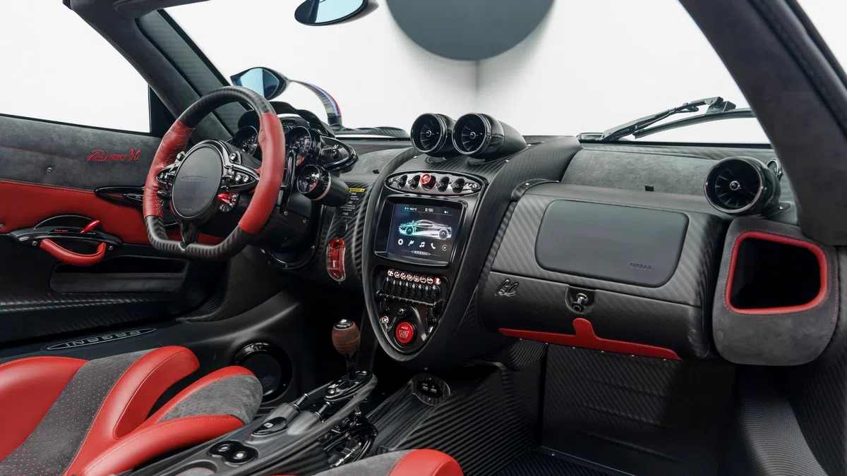 2020 Pagani Huayra Roadster BC interior, dashboard, Black