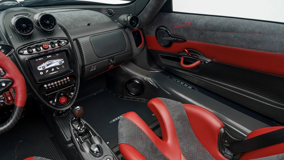 2020 Pagani Huayra Roadster BC interior, Black