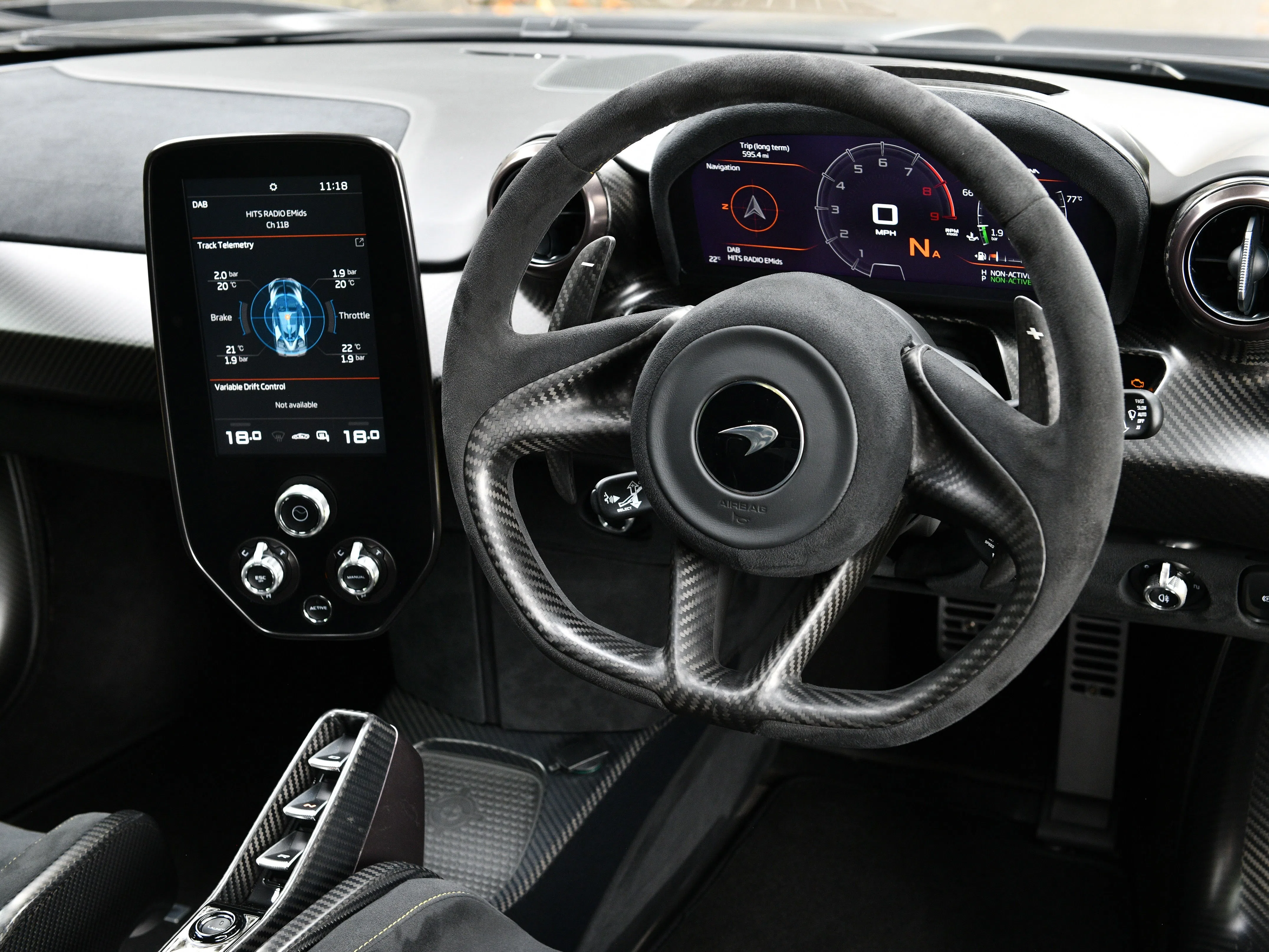 2019 McLaren Senna interior, dashboard