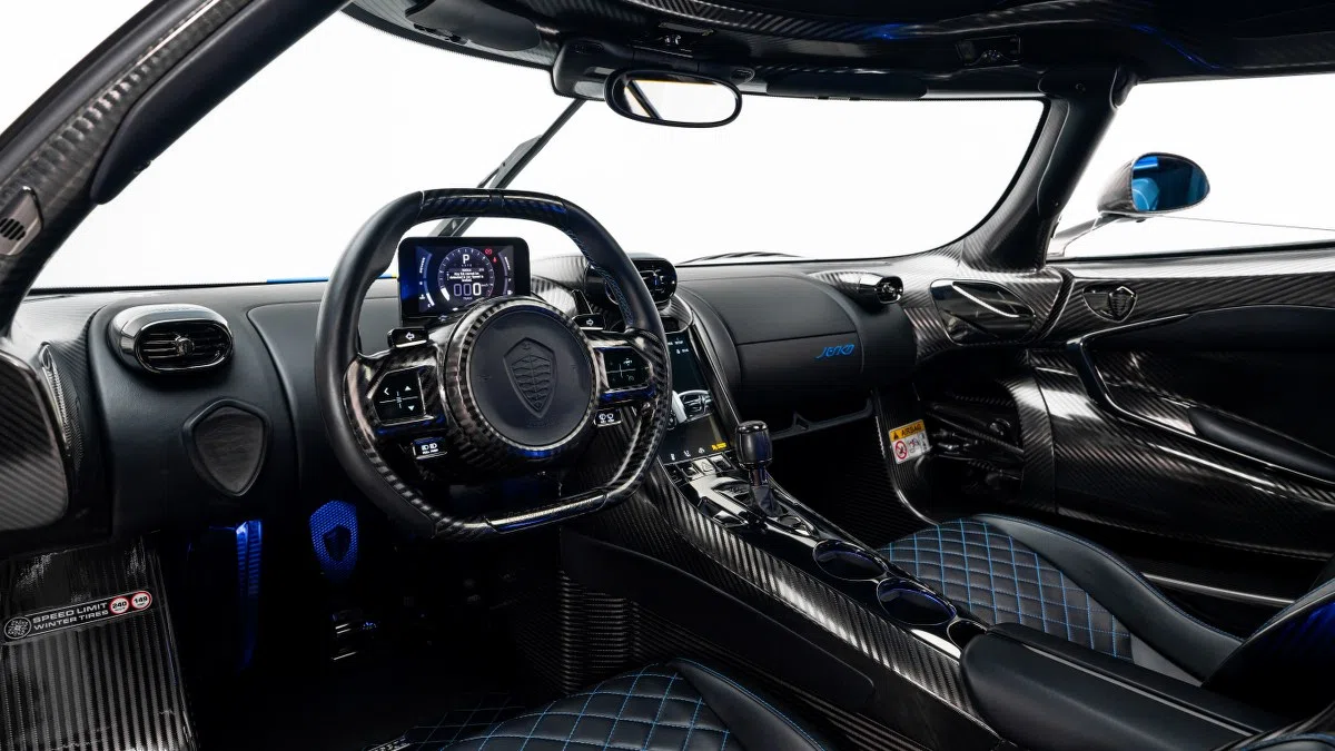 2025 Koenigsegg Jesko Attack interior, dashboard, Desiato Leather