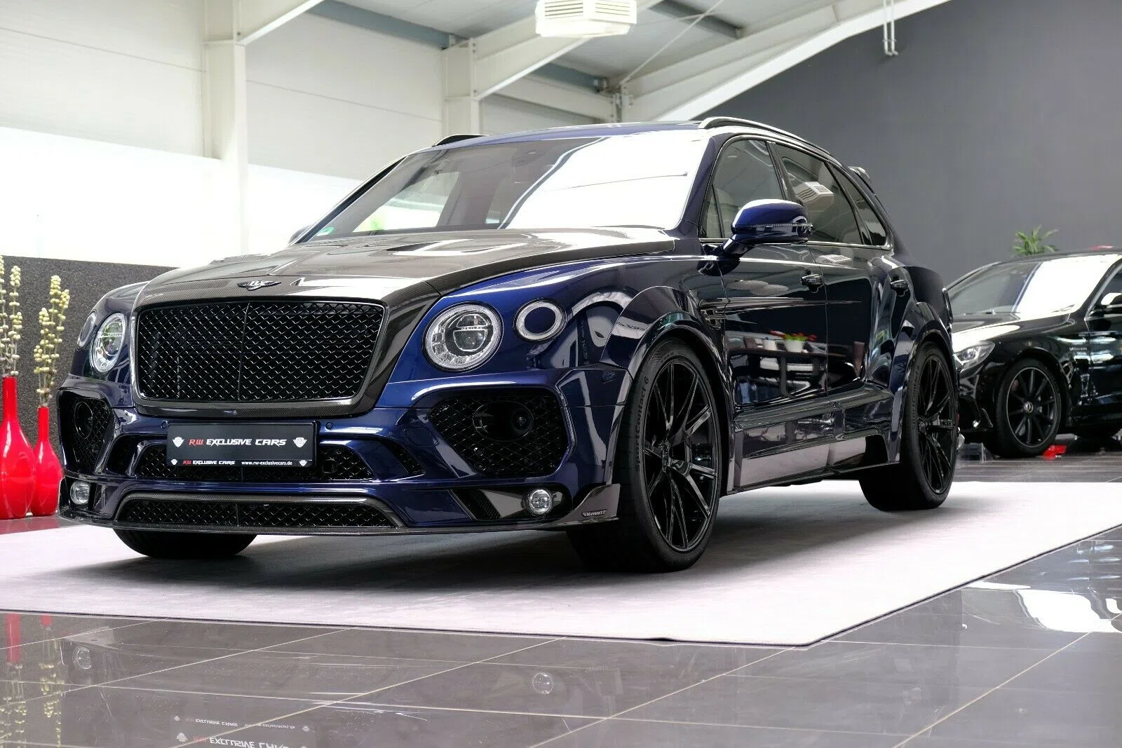 2017 Mansory Bentayga for sale, front three-quarter view, Blue