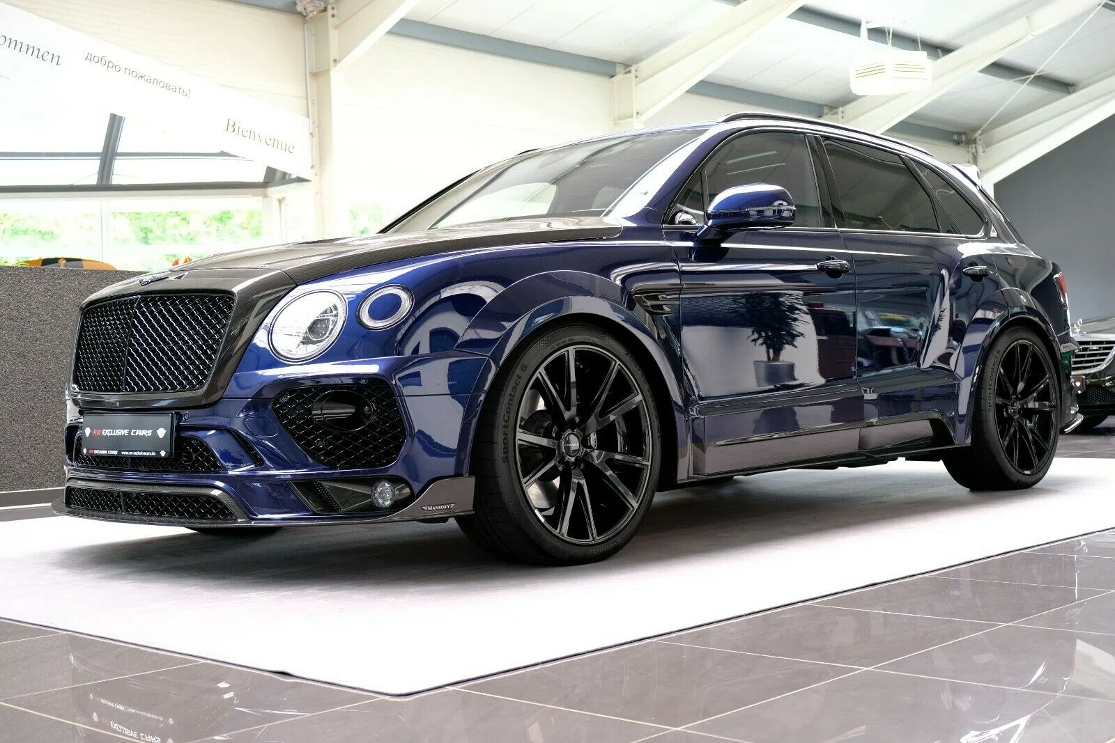 2017 Mansory Bentayga for sale, front three-quarter view, Blue