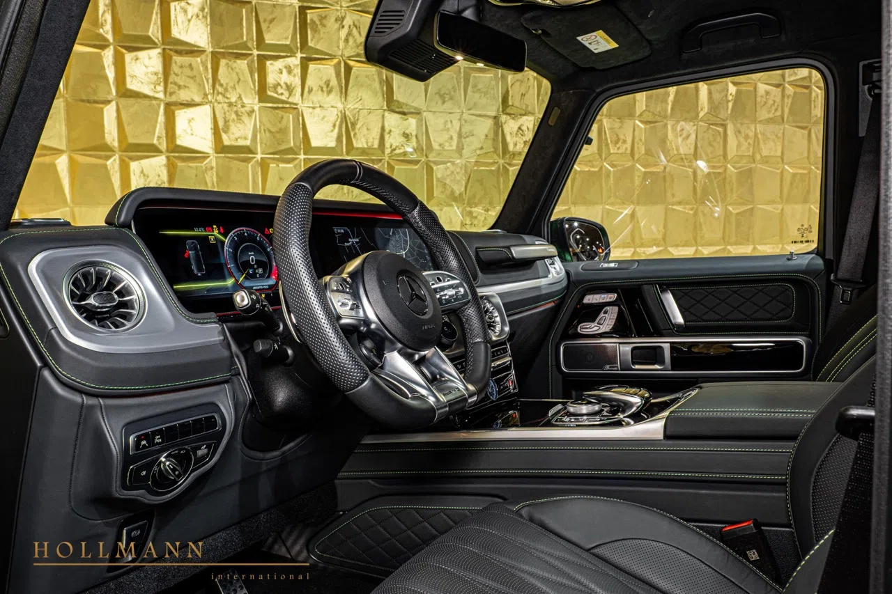 2026 G 63 AMG 6x6 interior, dashboard, Black Nappa Leather