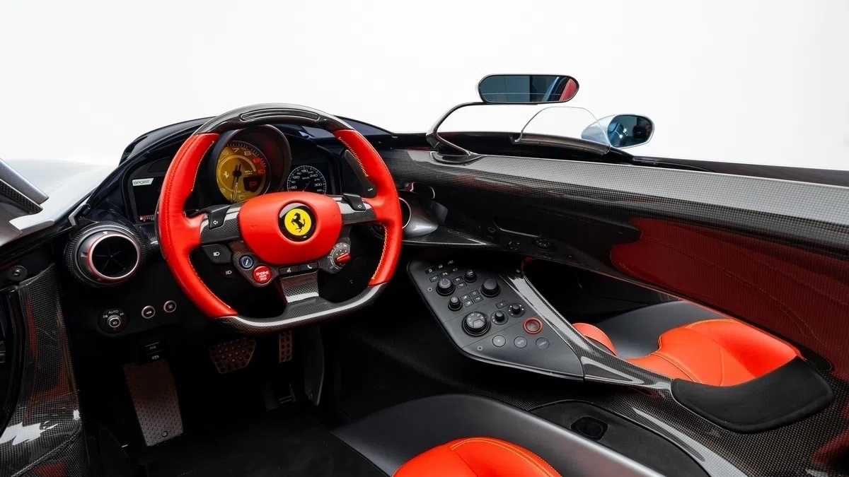2022 Ferrari Monza SP2 interior, dashboard