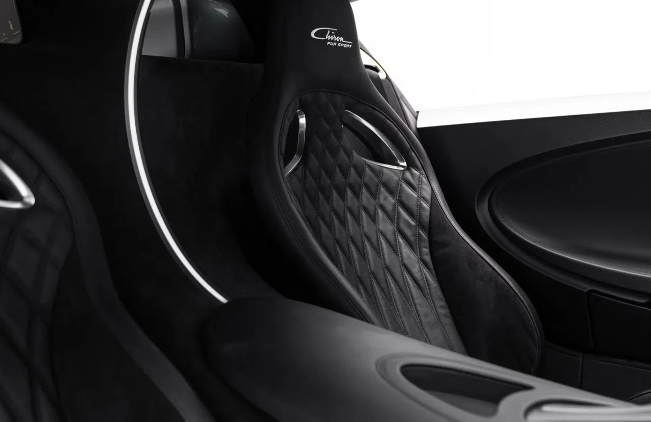 2021 Bugatti Chiron Pur Sport interior, Black finish