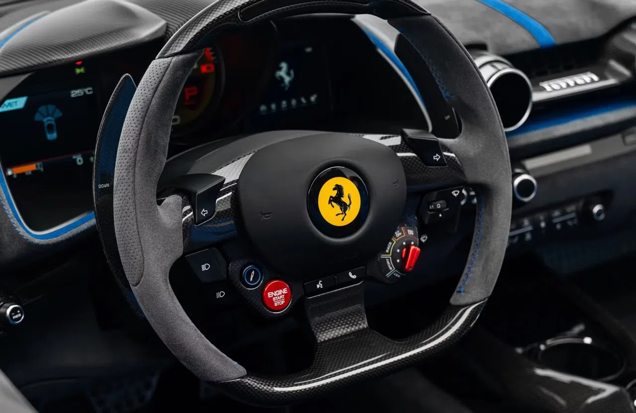 2023 Ferrari 812 Competizione Aperta interior, steering wheel