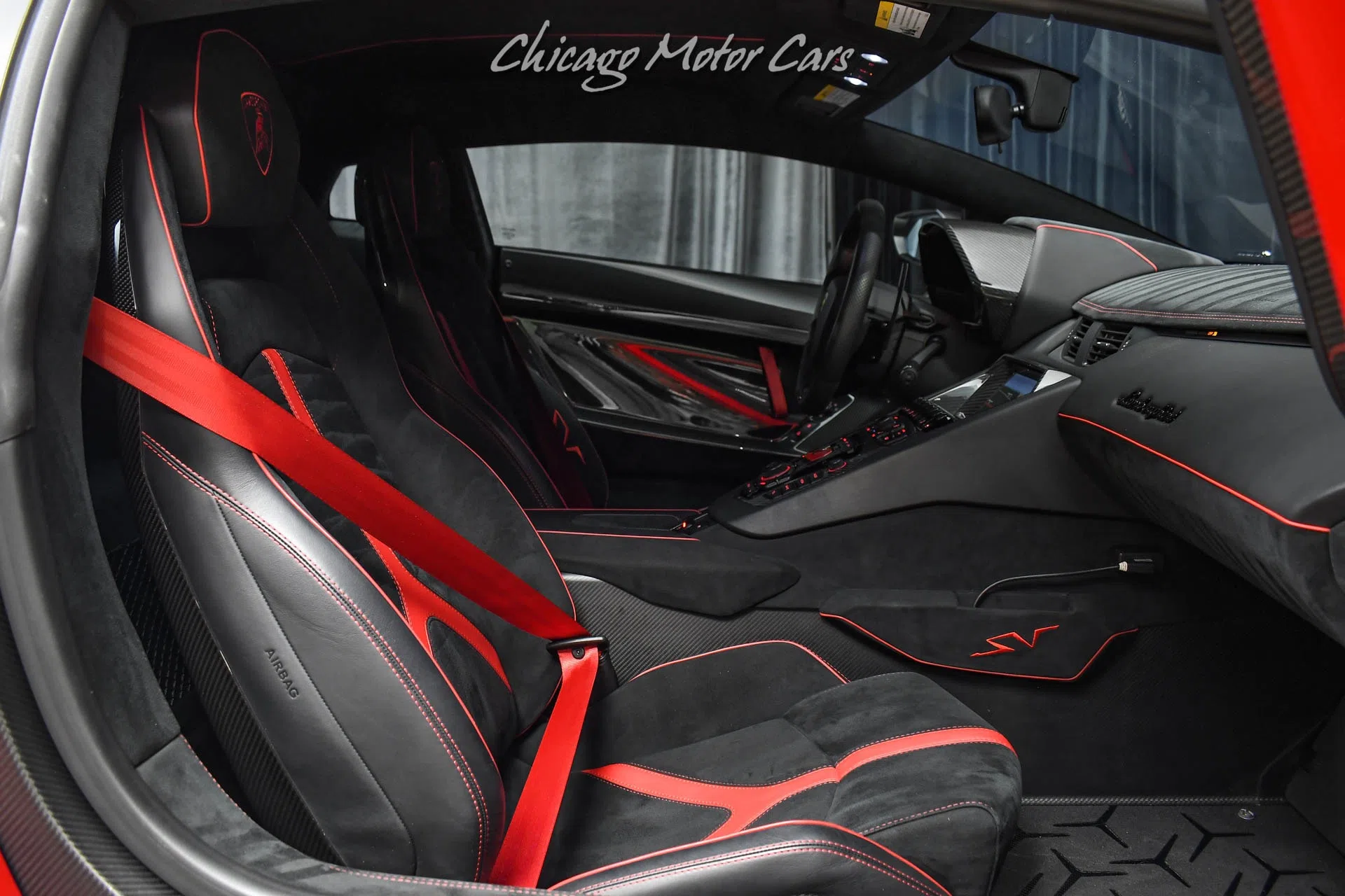 2016 Lamborghini Aventador SV interior, seats, Nero Ade