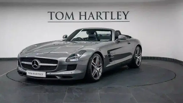 2012 Mercedes-Benz SLS AMG Roadster for sale, exterior, Imola Grey Metallic