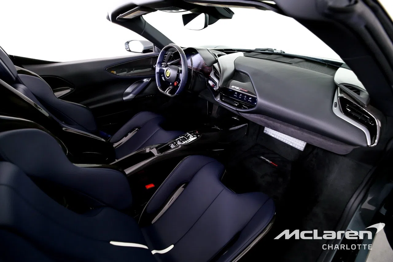2024 Ferrari SF90 Spider interior, Blu Sterling