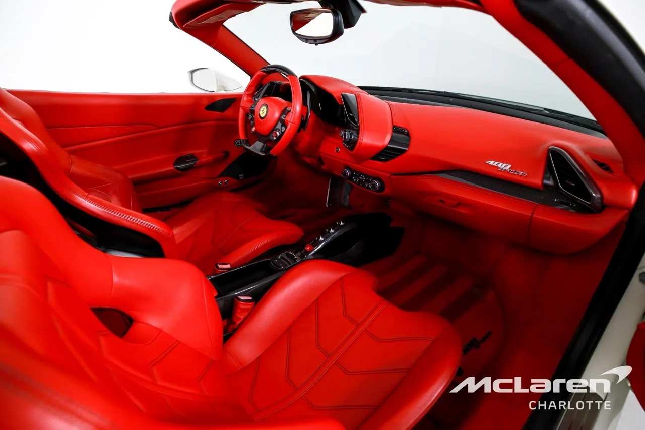 2018 Ferrari 488 Spider interior, Red