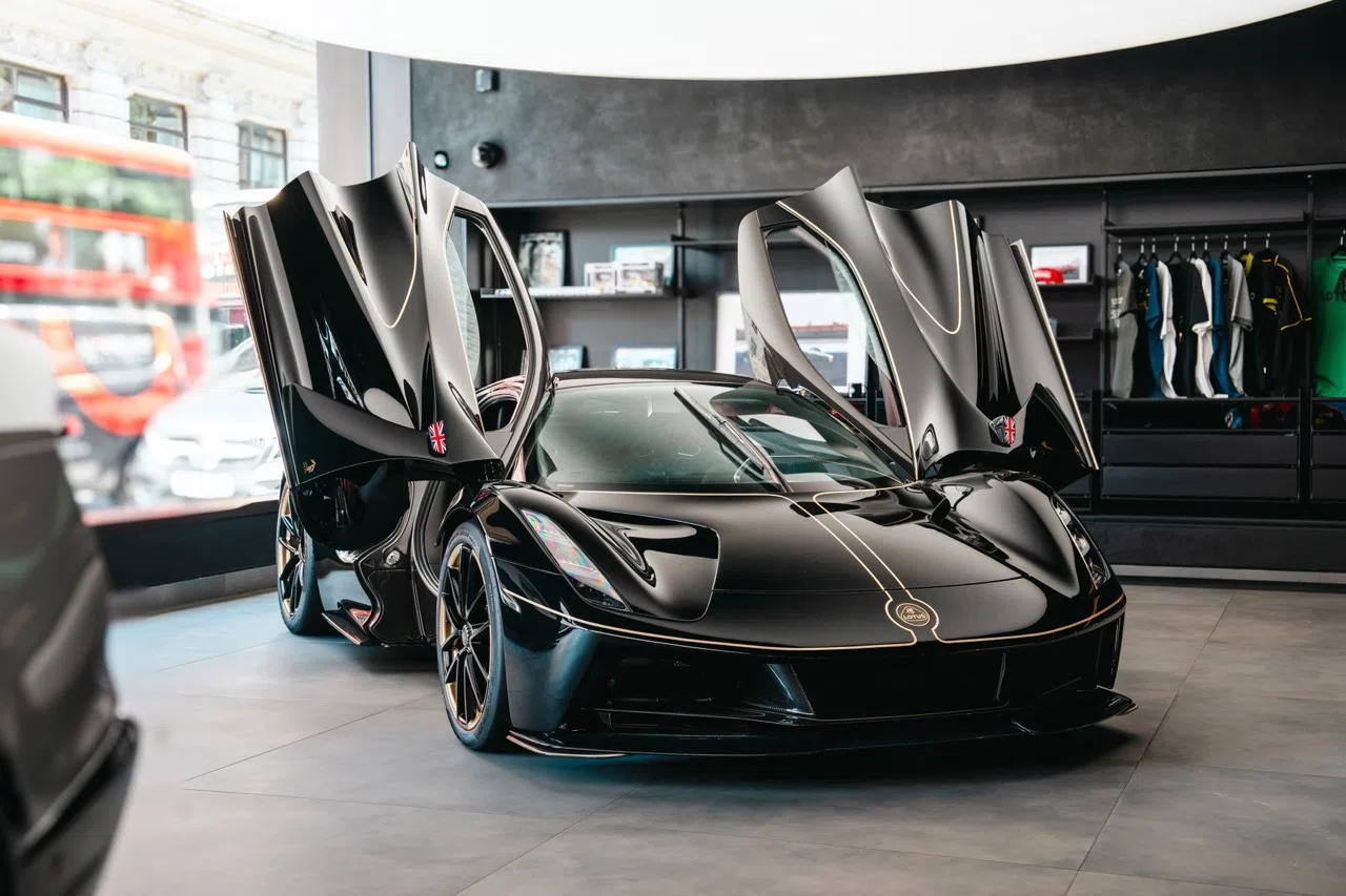 2026 Lotus Evija Fittipaldi Edition for sale, exterior, John Player Special Type 72 Livery