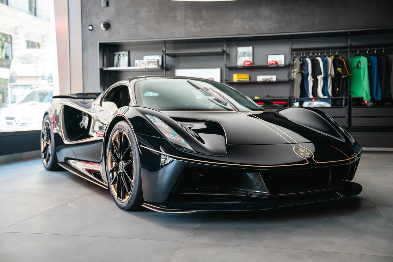 2026 Lotus Evija Fittipaldi Edition for sale, exterior, John Player Special Type 72 Livery