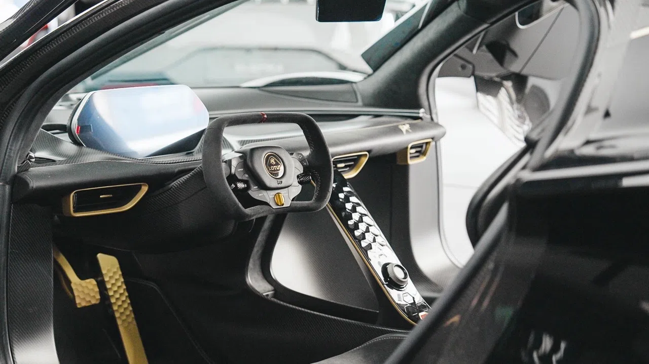 2026 Lotus Evija Fittipaldi Edition interior, Black