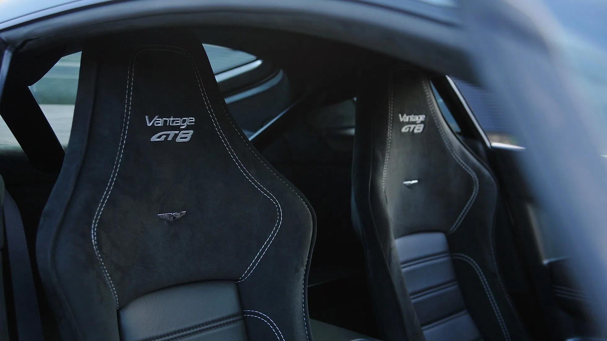 2018 Aston Martin Vantage GT8 - ex.1 of 150 interior, seats, Black alcantara / Leather