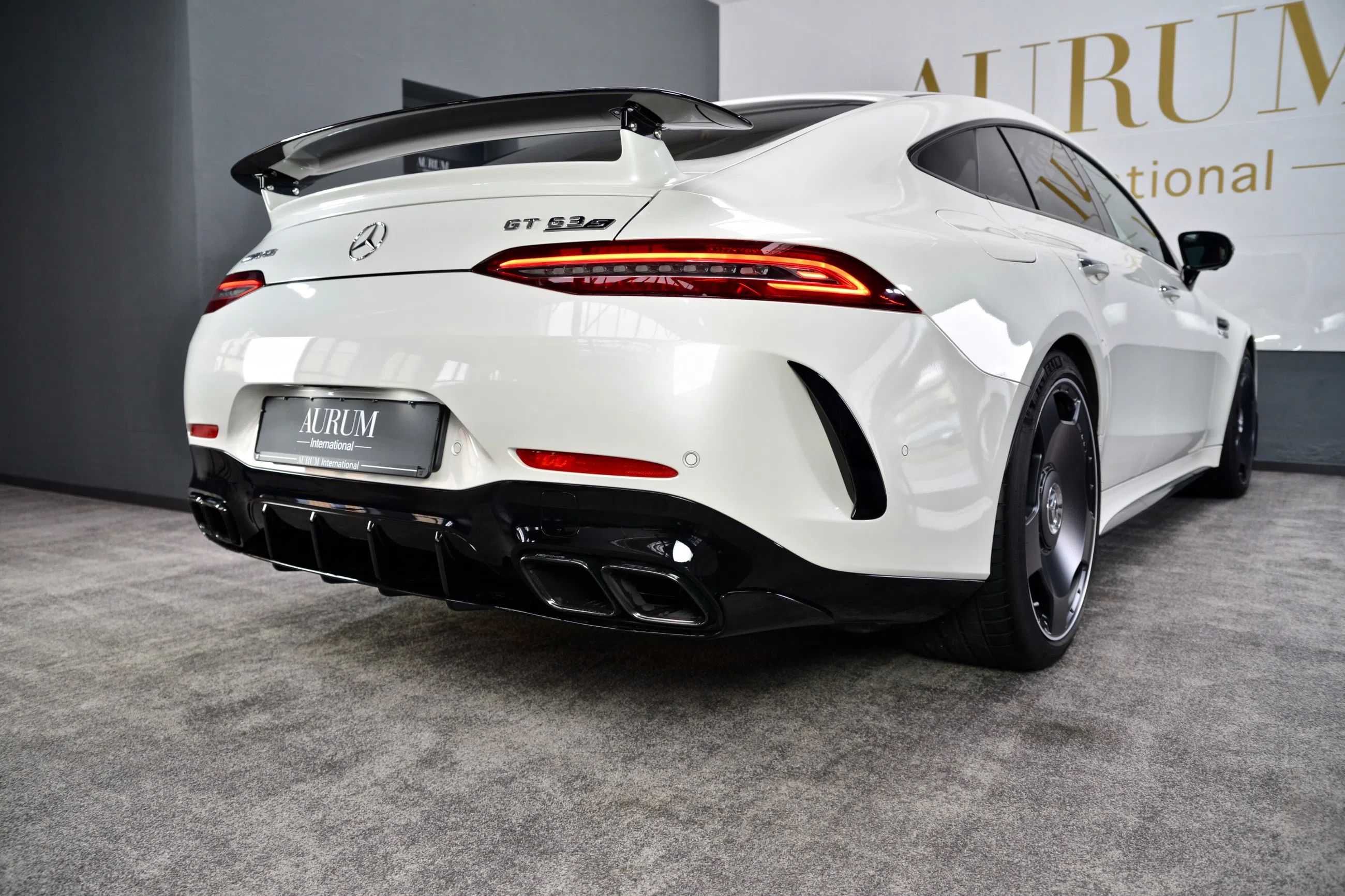2020 Mercedes-Benz AMG GT 63 S 4MATIC, rear three-quarter view, White
