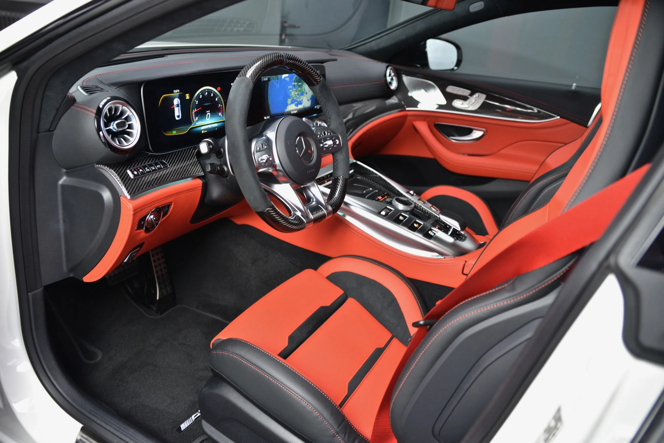 2020 Mercedes-Benz AMG GT 63 S 4MATIC interior, dashboard, Black | Red