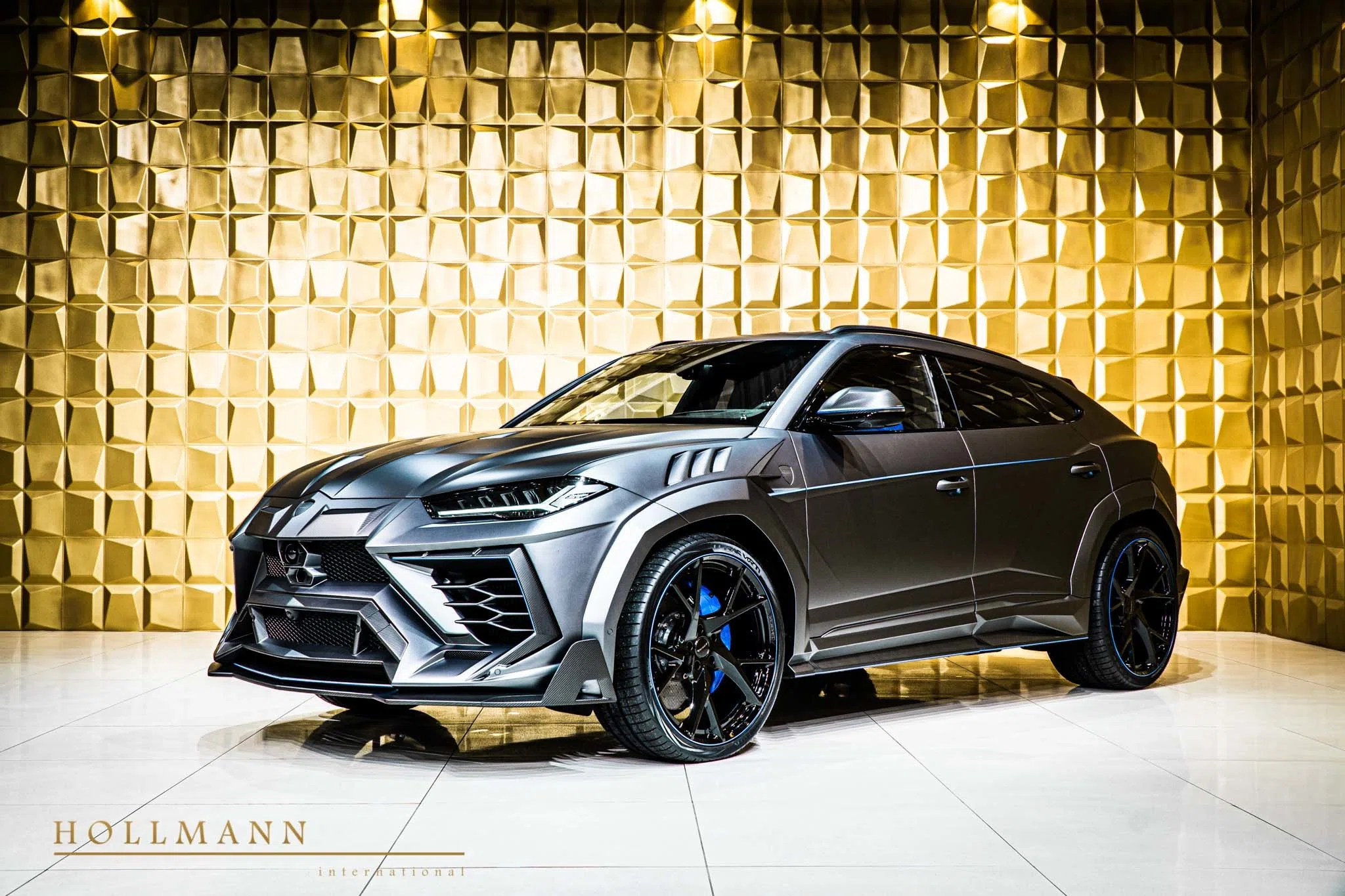 2020 Mansory Urus Venatus for sale, front three-quarter view, Grey Matt