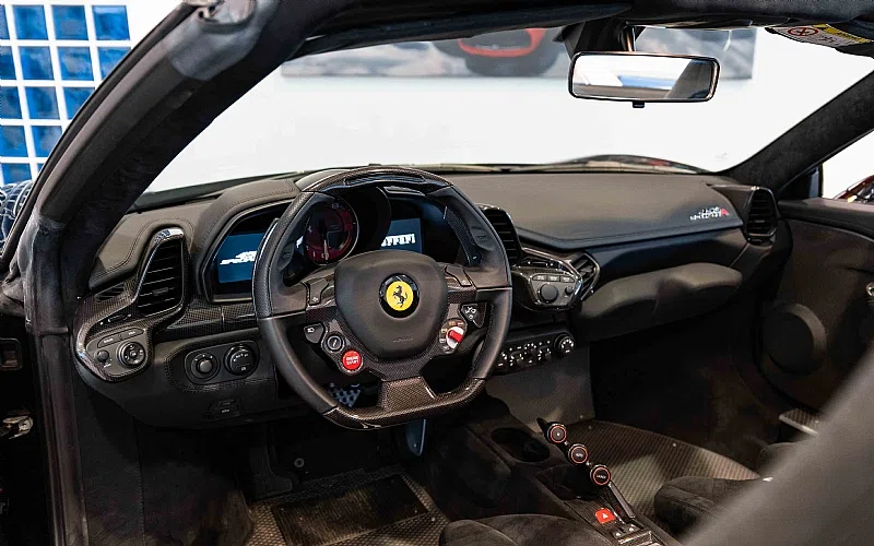 2014 Ferrari 458 Speciale Aperta - JOE MACARI interior, dashboard, Black