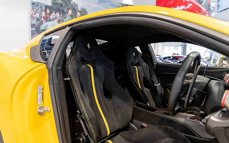 2016 Ferrari F12 TDF RHD interior, seats, Black