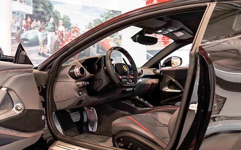 2019 Ferrari 812 Superfast LHD interior, Nero Daytona