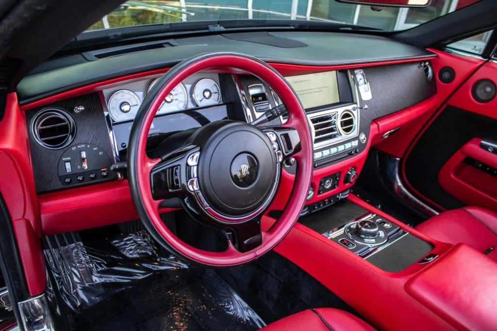 2016 Rolls-Royce Dawn interior, dashboard, Red Leather