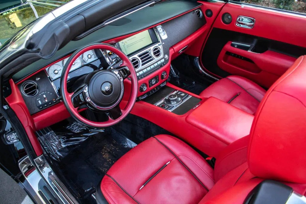 2016 Rolls-Royce Dawn interior, Red Leather