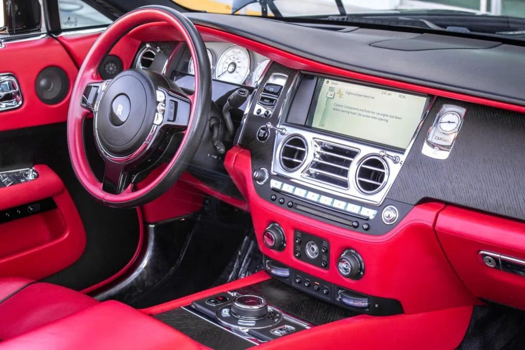 2016 Rolls-Royce Dawn interior, dashboard, Red Leather