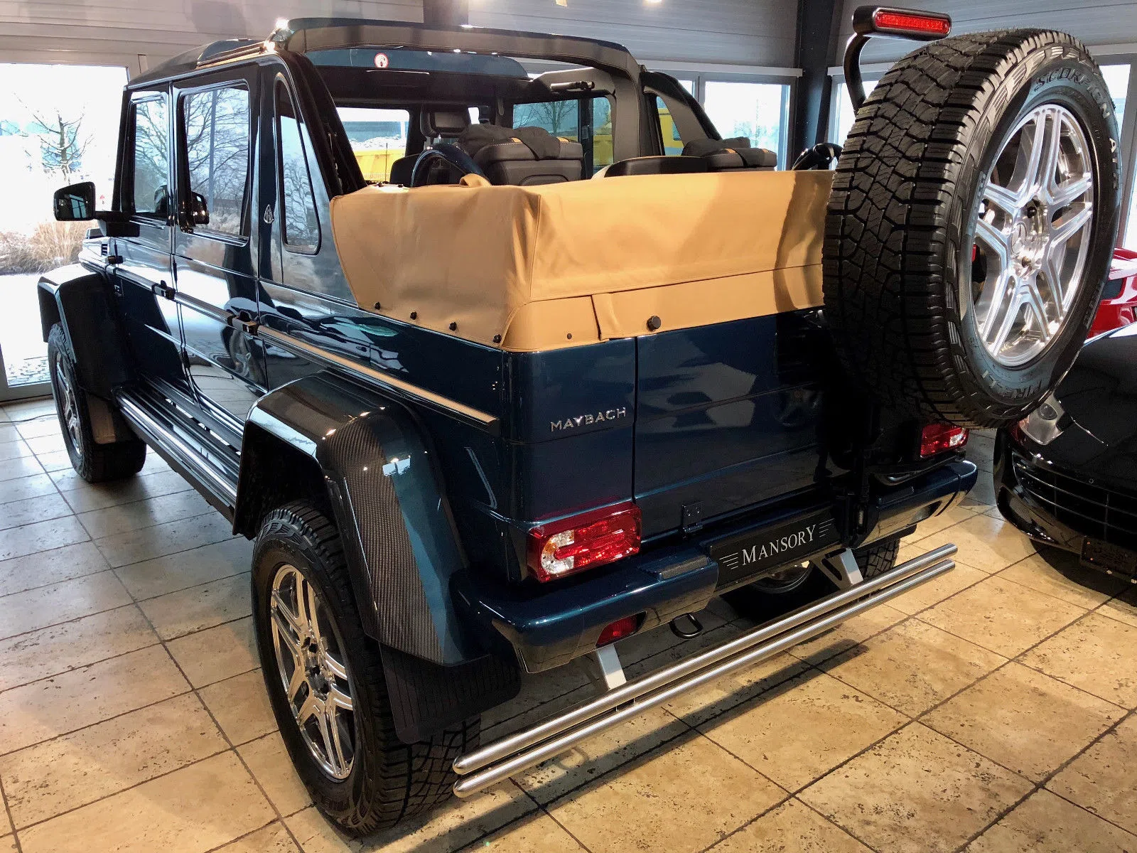 2018 Mercedes-Maybach G650 Landaulet - 1 of 99, rear three-quarter view, Blue Metallic