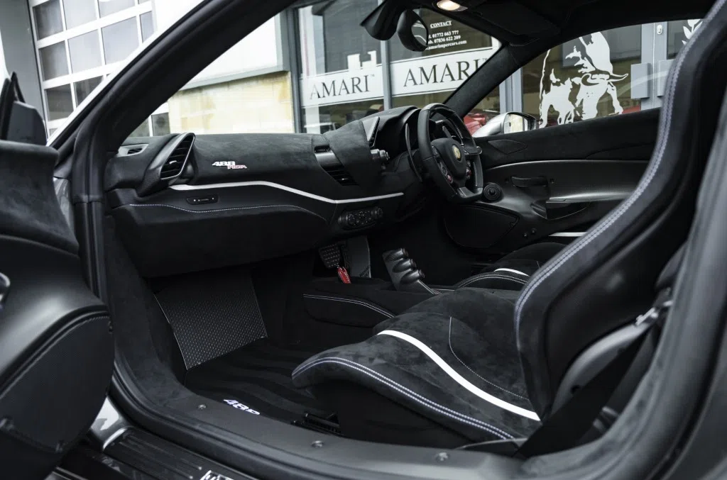 2018 Ferrari 488 Pista Coupe interior, Black