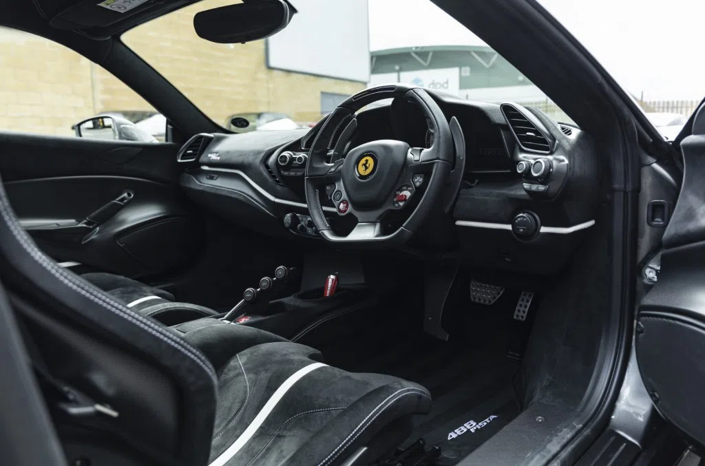 2018 Ferrari 488 Pista Coupe interior, dashboard, Black