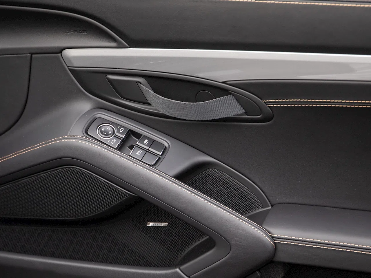 2019 Porsche 911 (991.2) Speedster interior, door panel, Black Leather